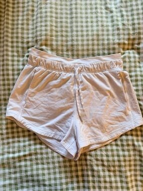 lululemon athletica White Cotton Drawstring Athletic Shorts